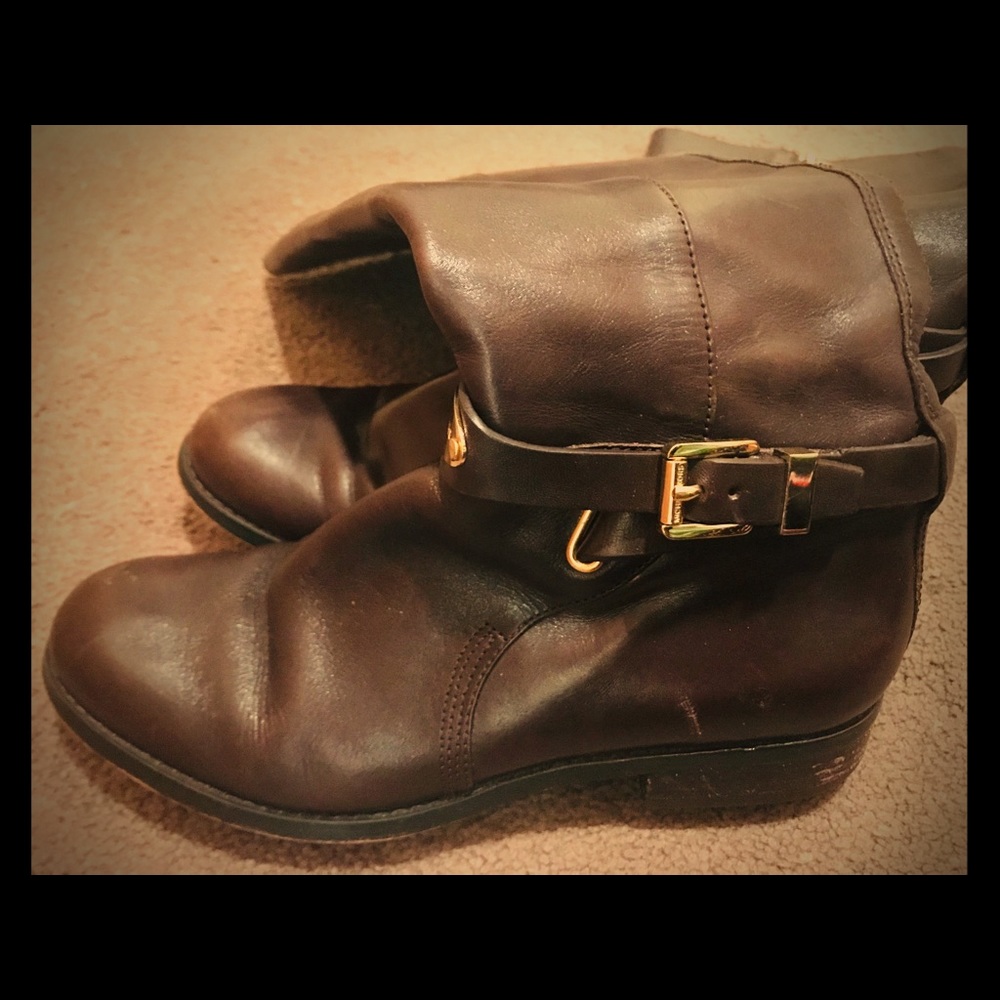 Michael Kors brown leather boots